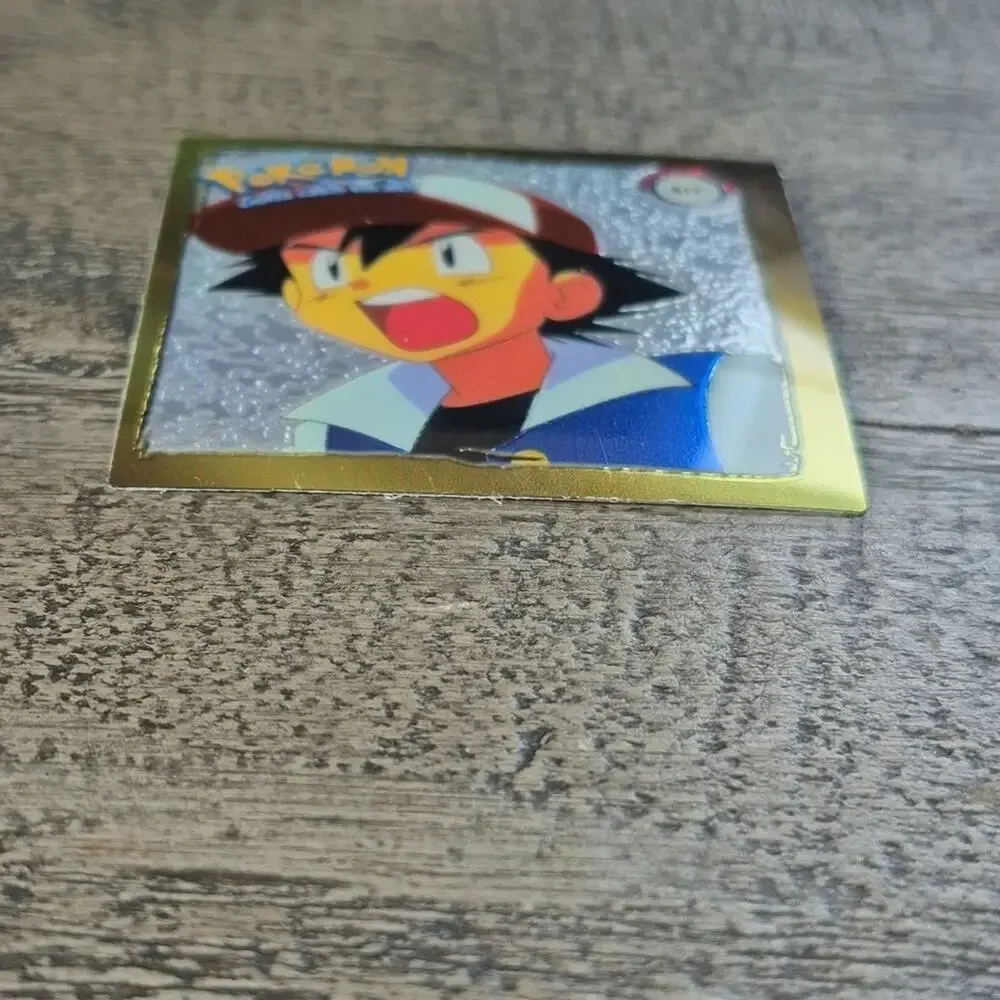 Vintage 1999 Artbox Pokemon Sticker Ash R17 Gold Series 1 Prism Holographic